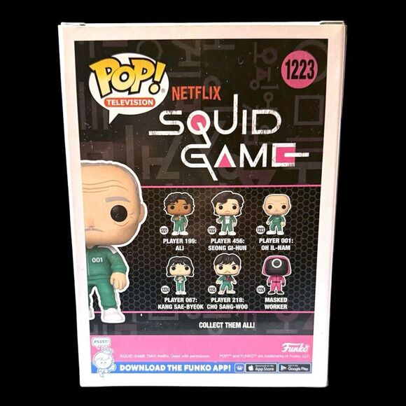 NEW Funko Pop! Vinyl: Player 001: Oh Il-Nam #1223 Squid Game Collectible TV - Picture 3 of 6